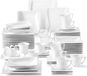 MALACASA CARINA Service de table 60 pièces Porcelaine Crème-blanc
