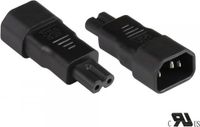 Good Connections® Stroomadapter koude apparaatstekker C14 naar C7 Zwart