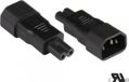 Good Connections® Stroomadapter koude apparaatstekker C14 naar C7 Zwart