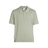 Calvin Klein regular polo fijn gebreid lichtgroen