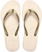 Cubanas Dames slippers Nature, crèmekleurig met gouden details, maat 35,5