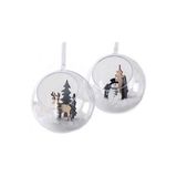Rayher hobby materialen 3x Transparante DIY open kerstbal 12 cm - Kerstballen om te vullen - Knutselmateriaal kerstballen maken