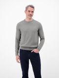 LERROS Gebreide herentrui van katoen met ronde hals, Maat: XXXL, Kleur: BASALT GREY