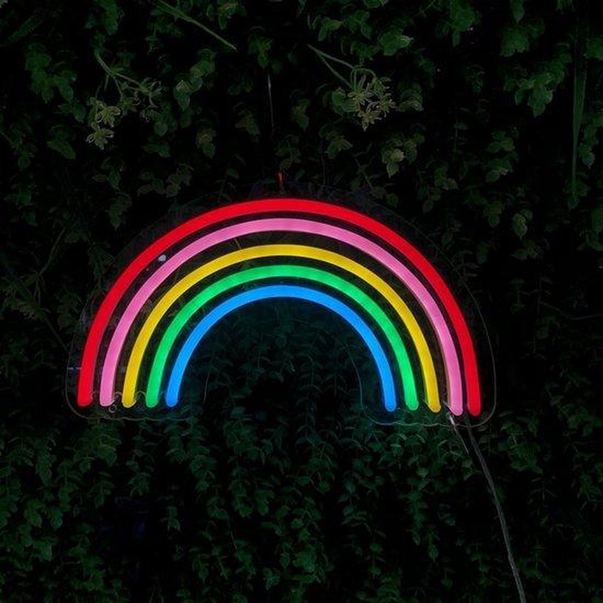 Groenovatie LED Neon Bord "Regenboog" - Incl. Adapter - 30x17cm - Multicolor