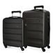 Roll Road Flex hardcase koffer van ABS, Zwart, Set van 2 koffers