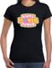 Bellatio Decorations Shoppartners Bv Jaren 60 Happy Flower Power verkleed shirt zwart dames - Sixties/jaren 60 kleding M