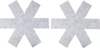 Benson Panbeschermer - Vilt - Set van 6 stuks - 38 cm - Grijs