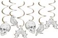 Folat Party Products Folat Creepy Curiosities Hangdecoratie - 6 stuks - Wit