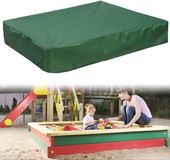 Shenzhen Haorui Industrial Technology Co., Ltd. Bâche de bac à sable, bâche de bac à sable verte imperméable, 150 x 150 cm, bâche carrée, imperméable avec cordon de serrage, tissu Oxford, bâche de bac à sable anti-poussière pour bac à sable, piscine et jardin