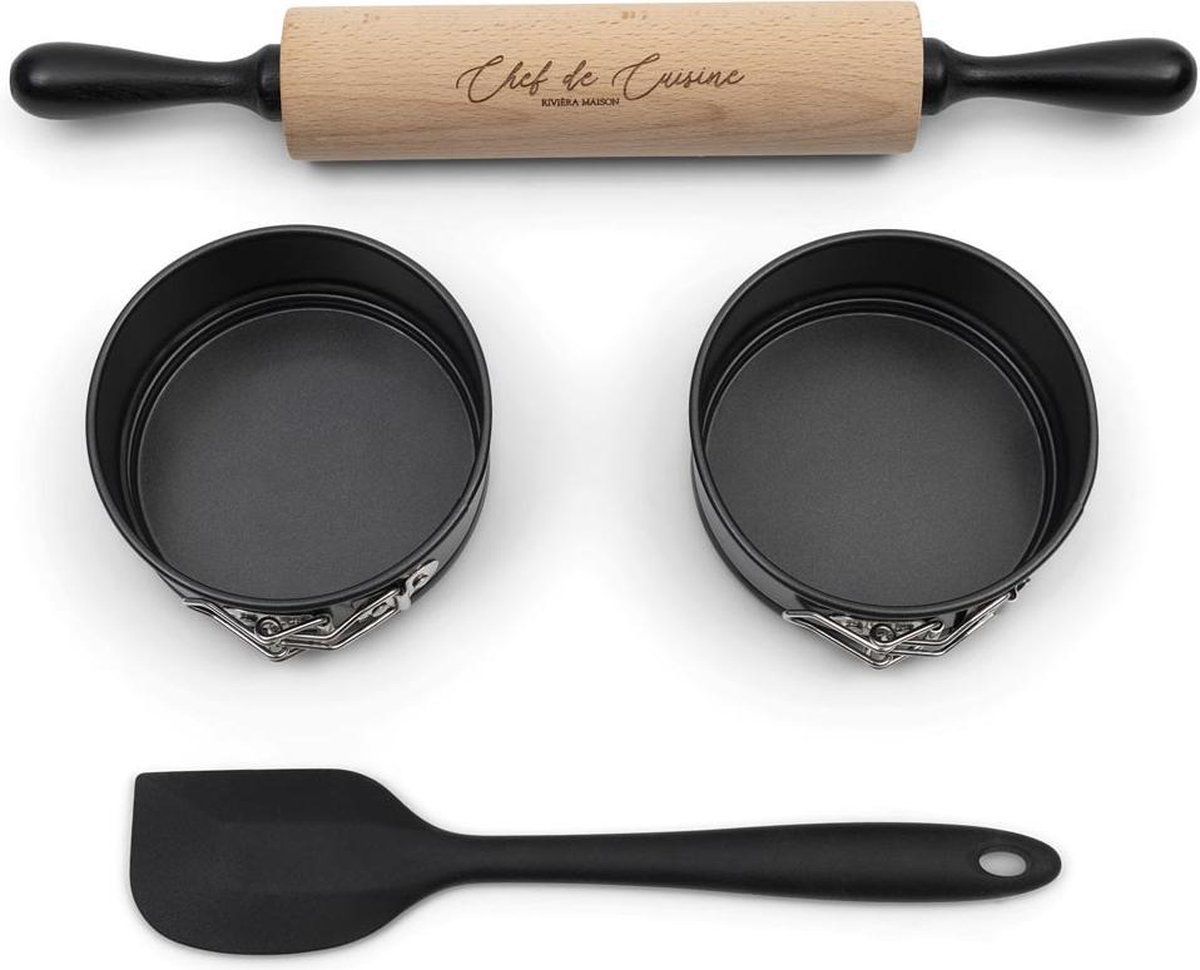Riviera Maison Chef De Cuisine Baking Set - Zwart - 8720142021009