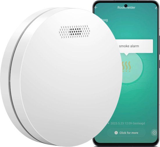 Aroha Smart Connect Rookmelder - WiFi - 10 Jaar Batterij - Smart Life & Tuya App
