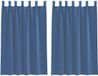 vidaXL Gordijnen voile met lussen 2 st 140x175 cm koningsblauw