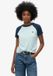 Superdry Essential Retro T-shirt met logo Dames Winter Sky Blue/Richest Navy