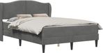 vidaXL Bedframe met hoofdeinde Donkergrijs 120 x 190 cm Fluweel