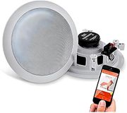 Pyle Bluetooth-plafondluidsprekersysteem – 2-weg plafond- en wandluidsprekersysteem met snelle verbindingen, verwisselbare ronde / zeshoekige roosters, bluetooth-luidspreker