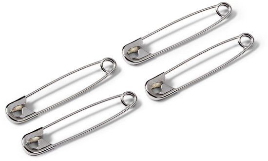 Prym Safety Pins, Metal, Silver, 34 mm