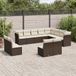 Maison Exclusive - Ensemble de jardin pour le jardin, composé de 12 pièces avec coussins, marron, en polyrotin