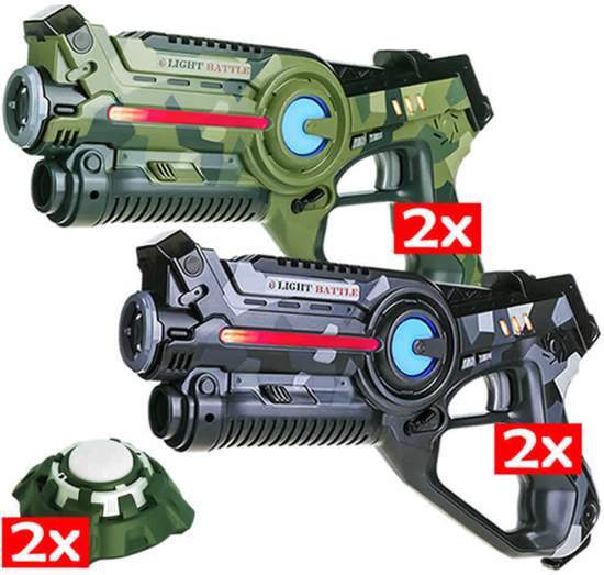 Light Battle 4 Active laserguns + 2 targets lasergame set