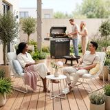 casa.pro Tuinset Malmö 3-delige loungeset met tafel en 2 stoelen tuinmeubelset beige
