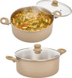 5Five Kookpan Paris - 2x - D28 cm - Beige/Zilver