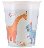 Decorata Party Pappbecher - 8er-Pack - 200 ml - Dino Party
