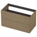 INK - Meuble bas 2L Softclose avec poignées - 900x450x520 mm - Chêne olive