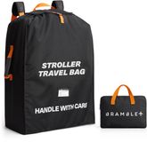 Bramble Buggy Transporttas voor Vliegtuig Gate Check – 90x60x35cm – Waterafstotend Ballistisch Nylon met Neopreen Schouderbanden – Opbergzak & ID-Venster – Zwart