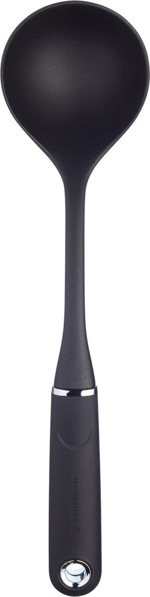Masterclass Pollepel Soft Grip 34 Cm Nylon Zwart