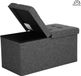 MIRA Home Coffre de rangement banquette - Gris lin - 76x38x38