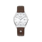 Bruno Söhnle Unisex Analoog Quartz Polshorloge Saffierglas Zilverkleurig Leer