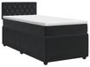 vidaXL Lit à sommier tapissier avec matelas, noir, 80 x 200 cm, velours, moderne pour chambre, tête de lit confortable et réglable, en velours, meuble peu encombrant, élégant