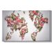 Homemania Wereldkaart voor woonkamer, slaapkamer, meerkleurig, 45 x 3 x 70 cm, HM20KNV45 x 70 – 234, polyester, hout