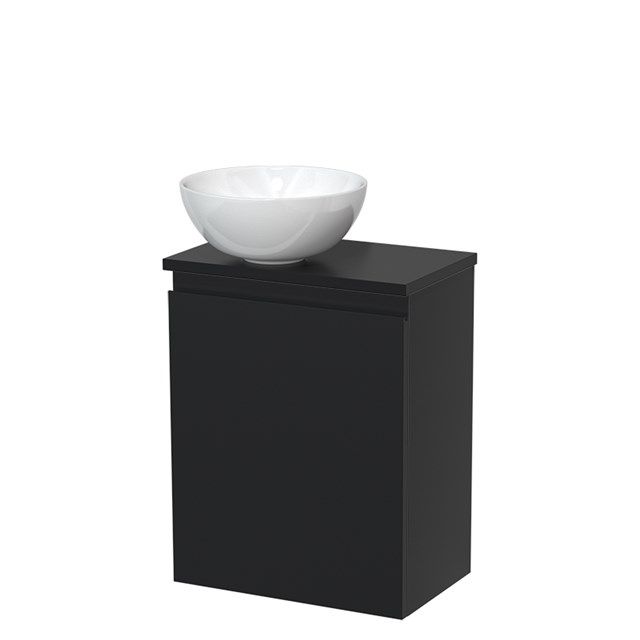 Maxaro Modulo Toiletmeubel met Waskom Keramiek Mat Zwart 41 cm