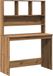 Bureau artisanal en chêne avec étagères 102x45x148 cm