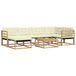 vidaXL - Buiten - bank - set - 7 - st - Wit - en - crèmekleurig - Massief - Acacia - Hout