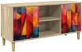 vidaXL Meuble TV HEESCH 102 x 33 x 50 cm Sonoma Bois transformé