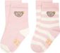 Steiff Sokken Set van 2 Rosa Gestreept Kinderen Unisex Biologisch Katoen Schoenmaat 31-34