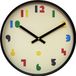 NeXtime nXt Bit Wandklok - 35 cm - ABS - Zwart/Multicolor - Stil