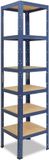 Shelfplaza HOME metalen stellingkast - 180x40x40 cm - blauw - 6 planken