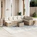 Maison Exclusive - Ensemble de jardin pour le jardin, 9 pièces, avec coussins, beige, en polyrotin