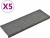 vidaXL Trapmatten zelfklevend 5 stuks 65x21x4 cm lichtgrijs