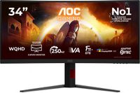 AOC G4 CU34G4ZCA computer monitor 86,4 cm (34") 3440 x 1440 Pixels Wide Quad HD Zwart, Rood