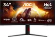 AOC G4 CU34G4ZCA computer monitor 86,4 cm (34") 3440 x 1440 Pixels Wide Quad HD Zwart, Rood