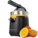 KitchenBrothers Accessoire presse-agrumes - Presse-oranges et presse-citrons électrique - Avec bec verseur et levier de pression - Compact - 0,35L - Noir