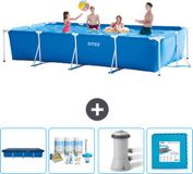 Intex Rechthoekig Frame Zwembad - 450 x 220 x 84 cm - Blauw