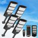 Set de 4 panneaux solaires avec éclairage LED, 500W, avec détecteur de mouvement, protection IP66