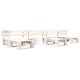 vidaXL 6-delige Loungeset Pallet Hout Wit