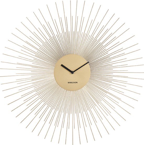 Karlsson Wall clock Peony steel large gold