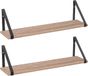 5five Étagère Aliaj - 2x - noir/beige - métal/bois - 58 x 16 x 15 cm