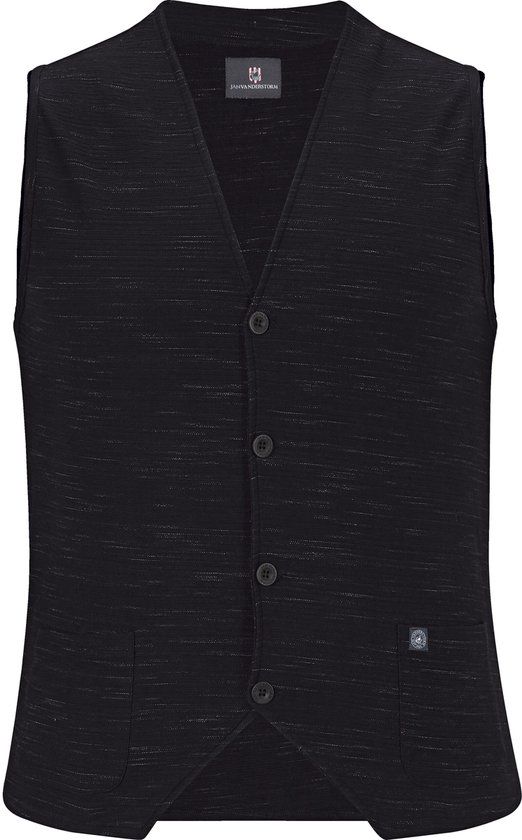 Jan Vanderstorm heren Sweatbodywarmer - 68/70 - zwart - Plus Size